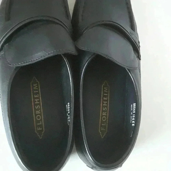 Florsheim Black slip-on leather shoes size 10EEE main image 6